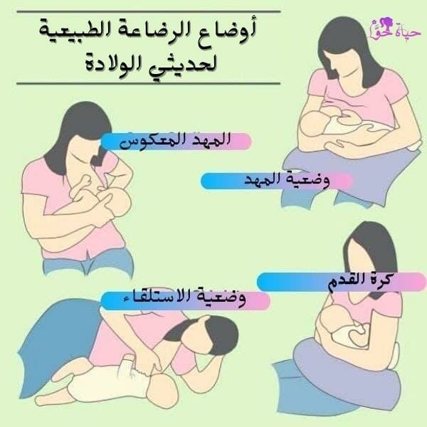 أوضاع الرضاعة الطبيعية لحديثي الولادة