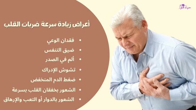 أعراض زيادة سرعة ضربات القلب