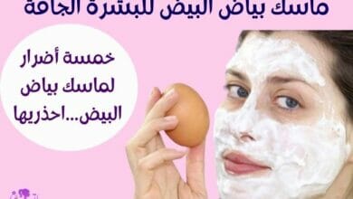 ماسك بياض البيض للبشرة الجافة Egg white mask for dry skin